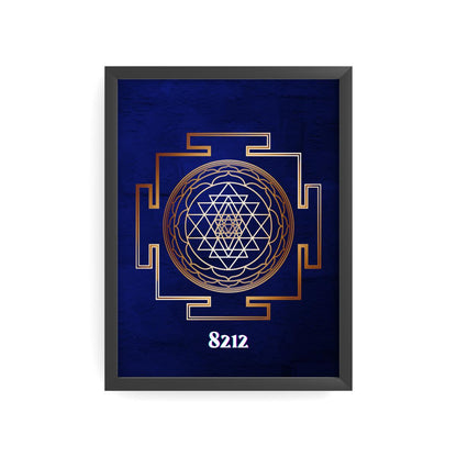 Golden Sri Yantra Poster Wealth Code