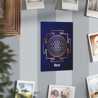 Golden Sri Yantra Poster Wealth Code