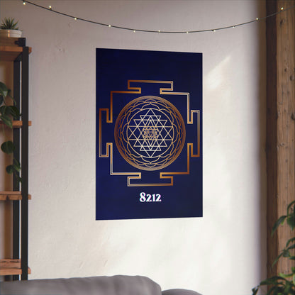 Golden Sri Yantra Poster Wealth Code