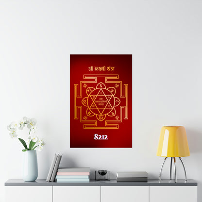 Shri Lakshmi Yantra Wealth Code Poster