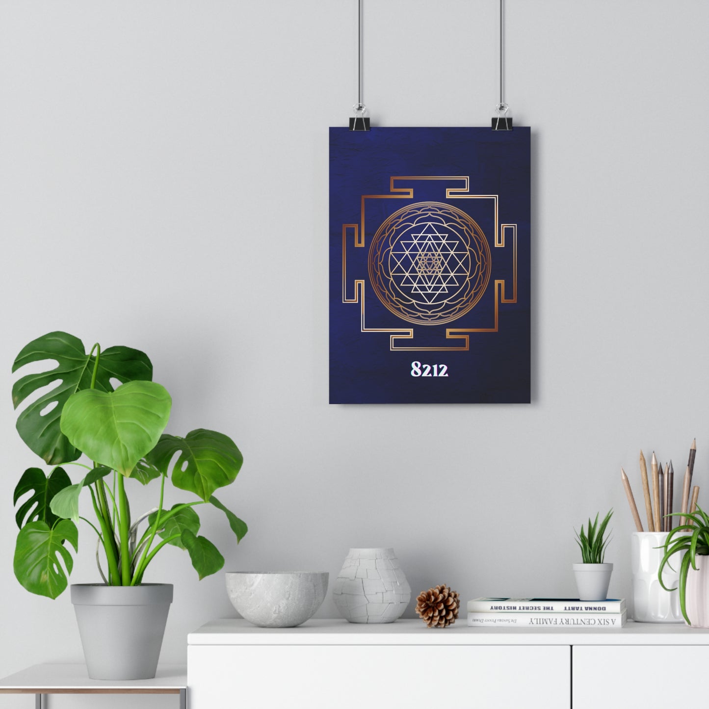 Golden Sri Yantra Poster Wealth Code