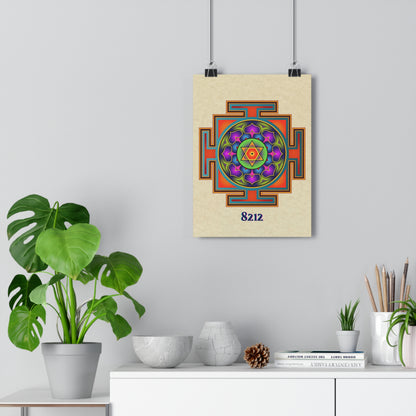 Bagalamukhi Yantra Mandala Poster