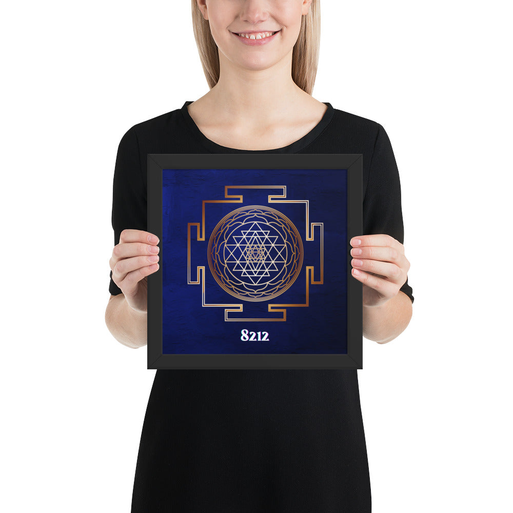 Golden Sri Yantra Poster Wealth Code